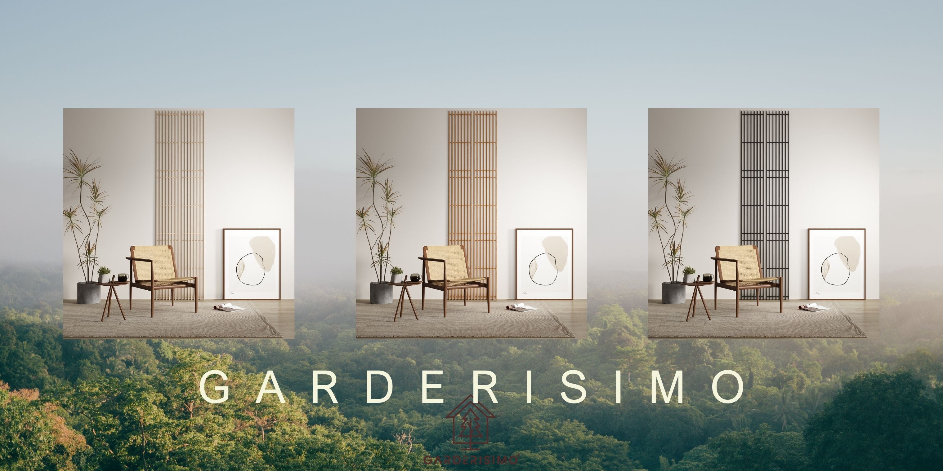 Garderisimo-Wandpaneele-Lamellenwand-einfache-Montage-Wohnzimmerdeko-Japandi